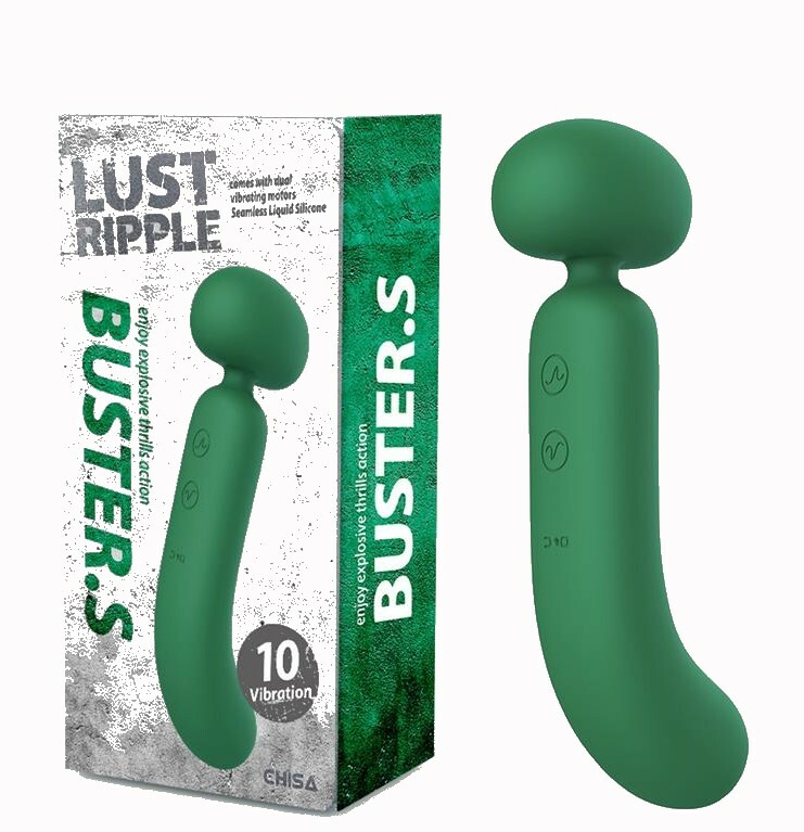 Вібратор-мікрофон зі стимуляцією точки G CHISA Buster.S, зелений, 15 х 3.4 см