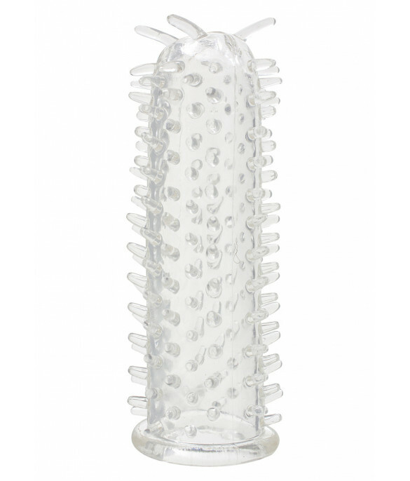Насадка на пеніс із шипиками Toy Joy Seduction Sleeve Clear, прозора, 11.5 х 1.9 см