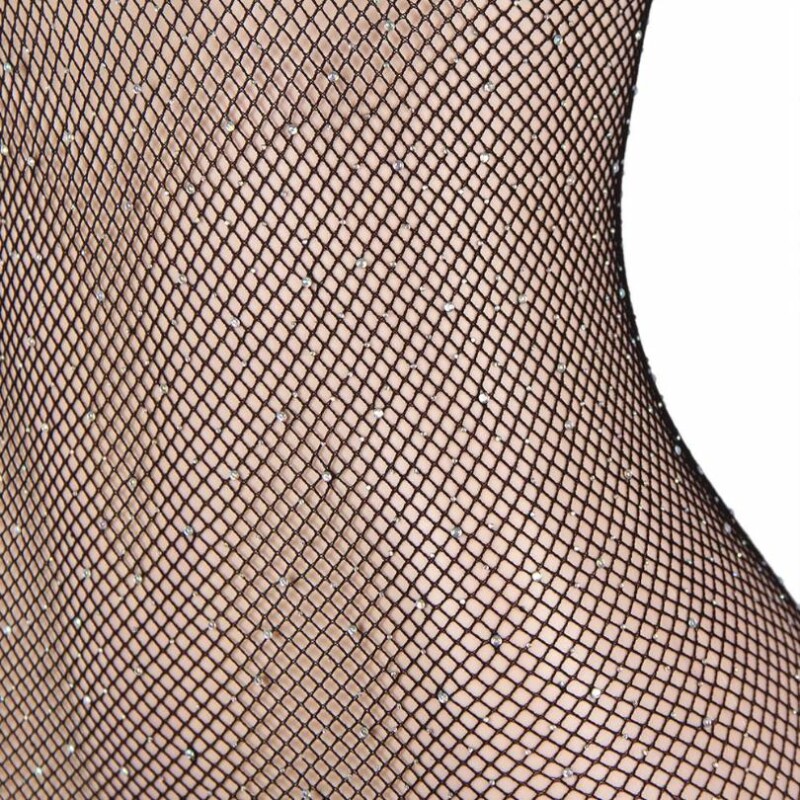 Комбінезон з інтимним доступом Star Night Fishnet Diamonds з рукавами, XS-M - Изображение 3