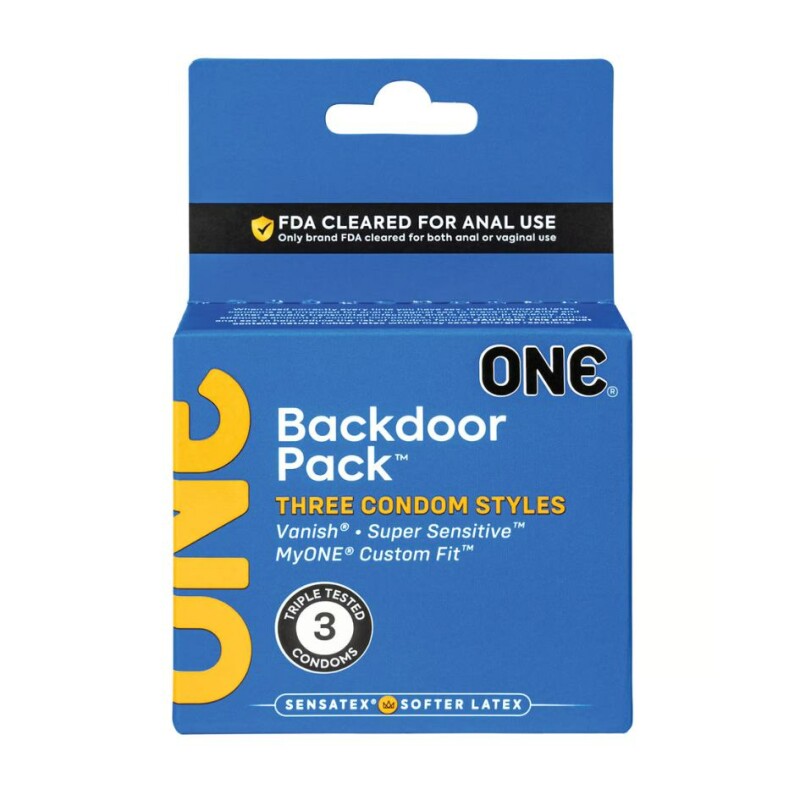 Гумки ONE Condoms Backdoor Pack™ упаковка, 3 шт