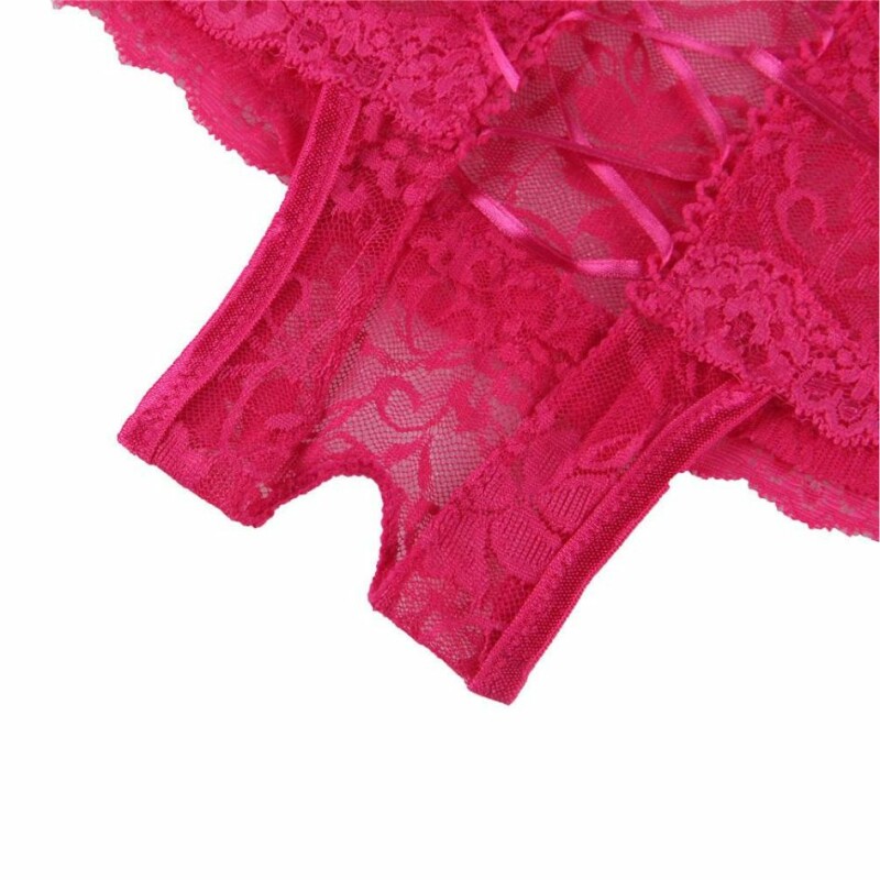 Трусики з доступом на шнурівці зі стрічки Star Night Lace Panty мереживні, рожеві, XS-S - Изображение 2