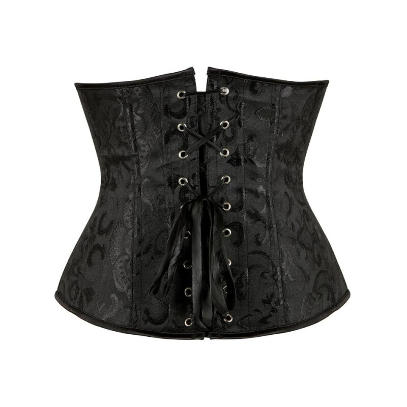 Корсет під бюст Star Night Corset XS, з гачками і шнурівкою, чорний - Зображення 3