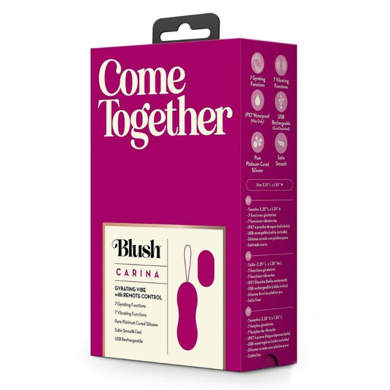 Віброяйце з пультом управління Blush Lush Carina, рожевий, 8.2 см х 3.4 см - Зображення 7