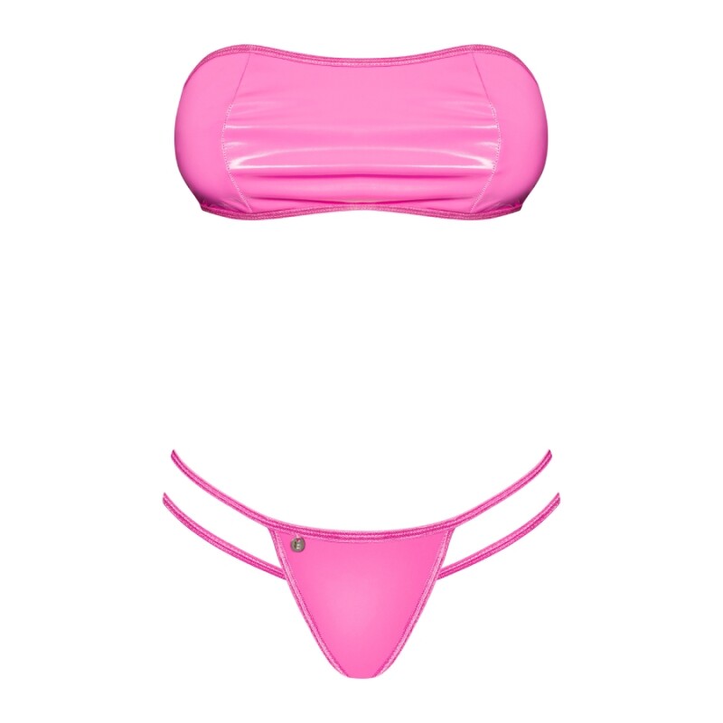 Комплект трусики та бюстгальтер Obsessive Lollypopy Set, рожевий, L-XL - Зображення 4