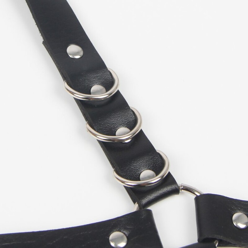 Портупея гартери на ноги Star Night Bandage Garter з екошкіри з металевою фурнітурою, чорна, OS - Зображення 3