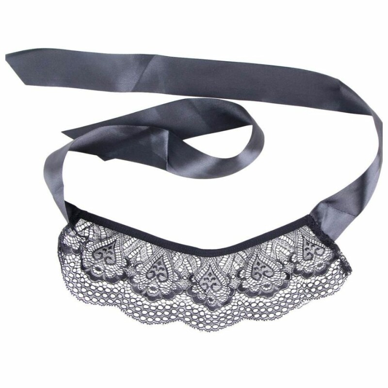 Боді з маскою Star Night Lace Teddy мереживне, чорне, XS-S - Зображення 3