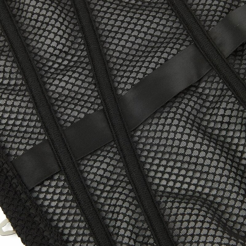 Корсет із сітки Star Night Grid Corset, S, з гачками й шнурівкою, чорний - Изображение 7