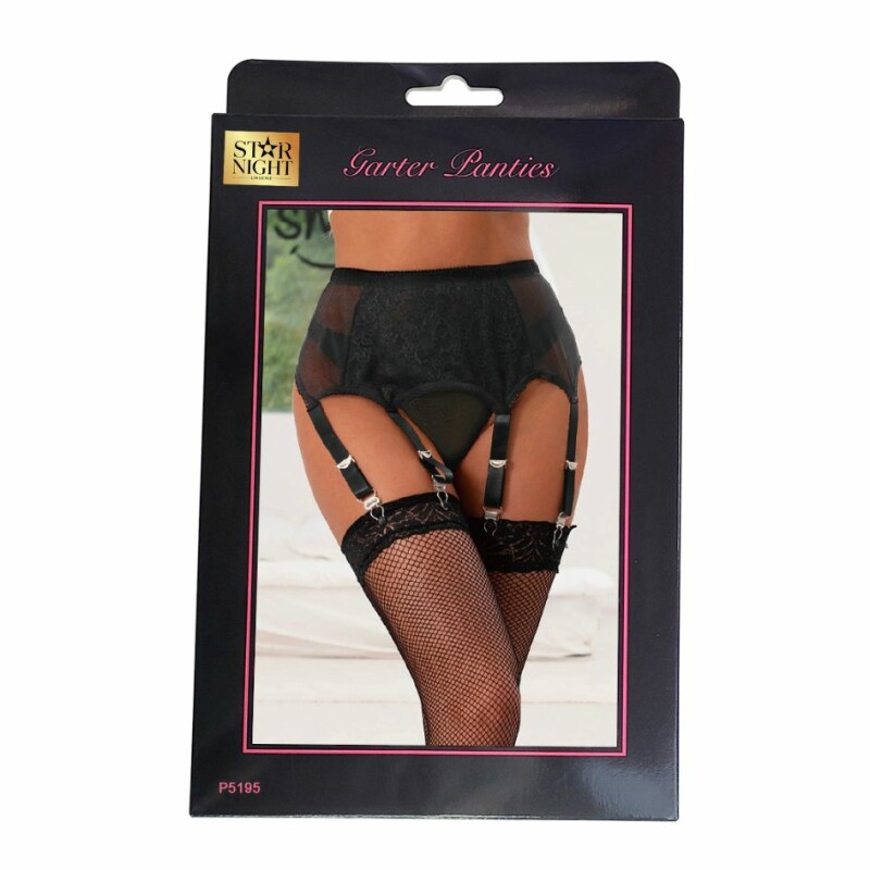 Пояс для панчіх з трусиками Star Night Floral Garter Panty чорні, XS-S - Зображення 3