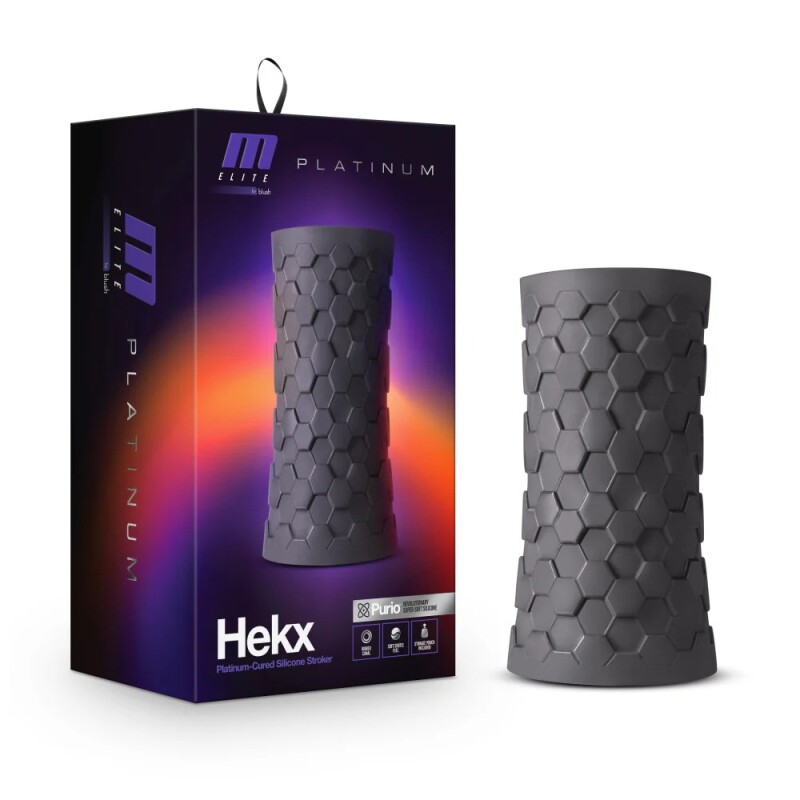 Мастурбатор Blush Hekx футуристичний, чорний, 13.3 х 7 см