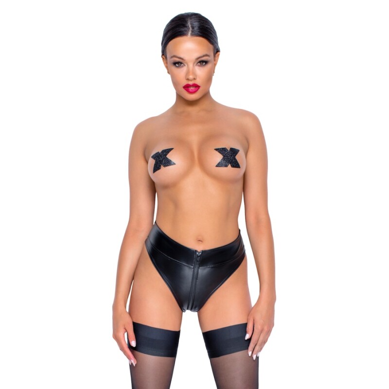 Трусики з блискавкою Noir Handmade чорні, XXXL