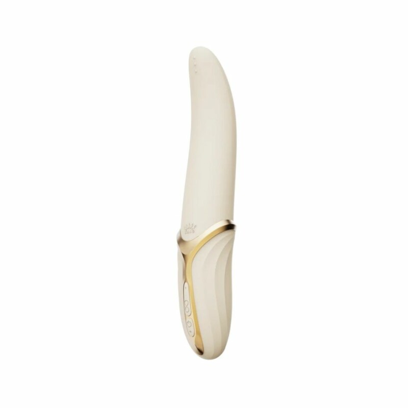 Вібратор з підігрівом ZALO Eve Ivory White з імітацією рухів язика, білий, 21.9 см - Зображення 3