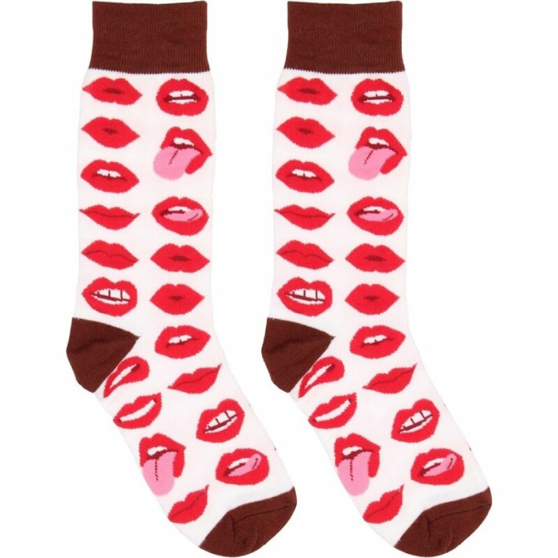 Шкарпетки Shots Sexy Socks Lip Love, біло-червоні, 36-41 - Зображення 2