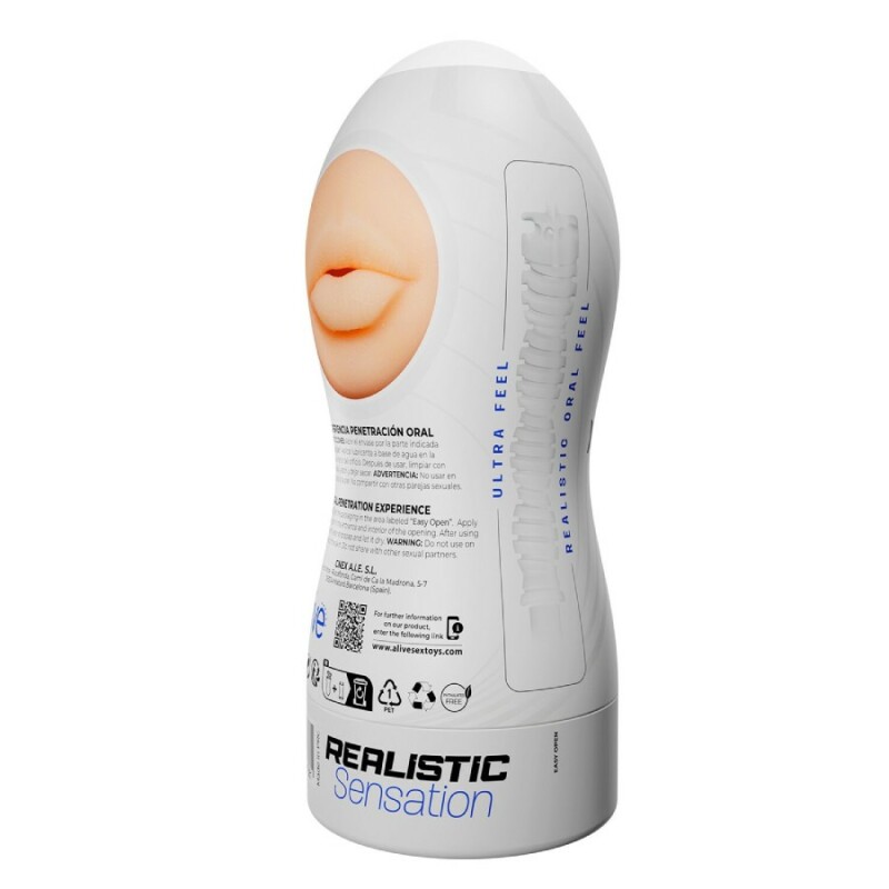 Мастурбатор рот Alive Maxi Flex L бежевий, 19 х 7.8 см - Изображение 1