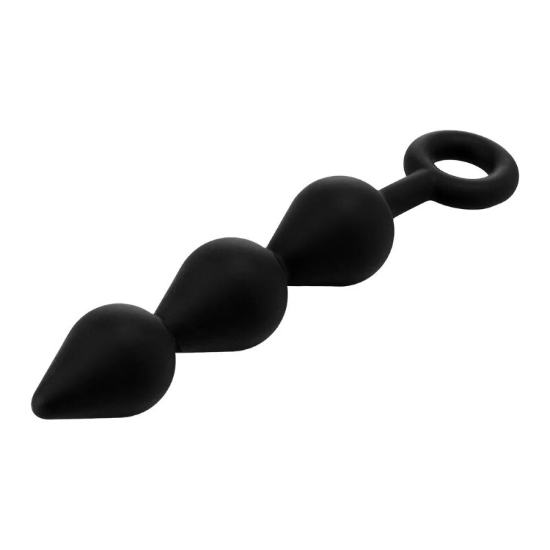 Анальний ланцюжок Dream Toys Triple XL, чорний, 26 х 4.4 см - Изображение 3