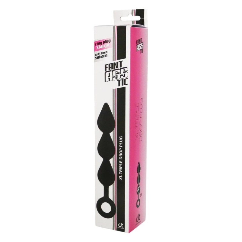Анальний ланцюжок Dream Toys Triple XL, чорний, 26 х 4.4 см - Изображение 1