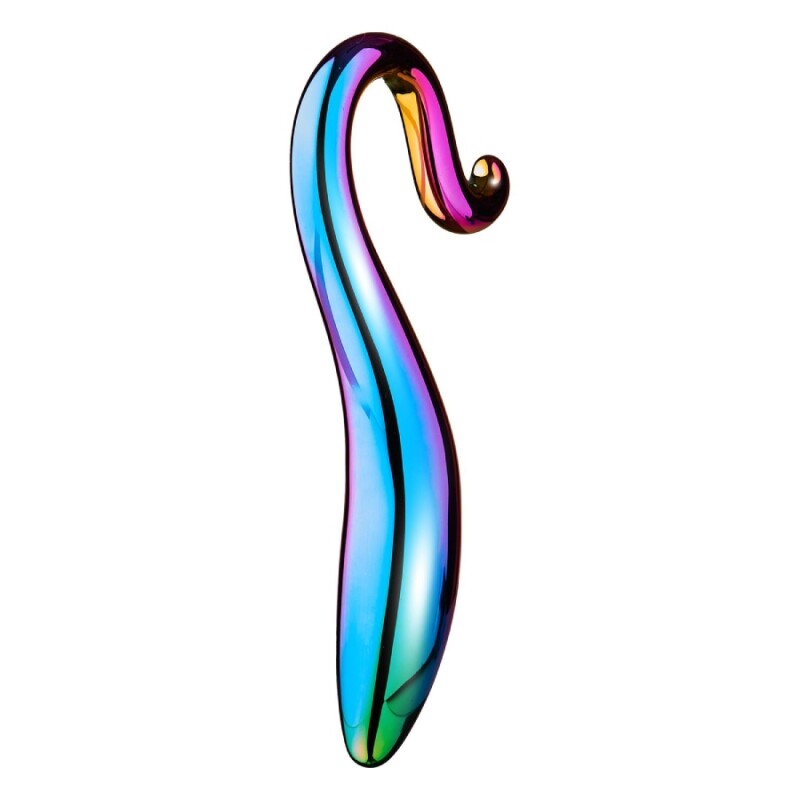 Фалоімітатор Dream Toys Glamour Glass різнокольоровий, 18 х 3 см - Зображення 2