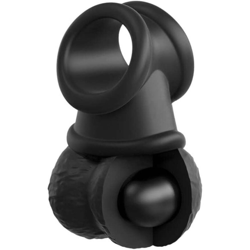 Насадка для страпону мошонка Pipedream King Cock Elite чорна, 10.8 х 6.8 см - Зображення 3