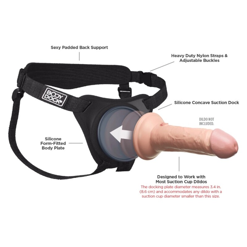 Трусики для страпона Pipedream Body Dock Elite Harness, чорні - Зображення 3