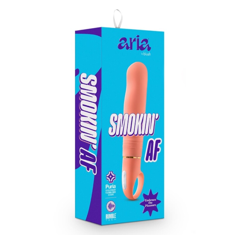 Вібратор для точки G Blush Aria Smokin AF бежевий, 15.2 х 3.8 см - Зображення 1