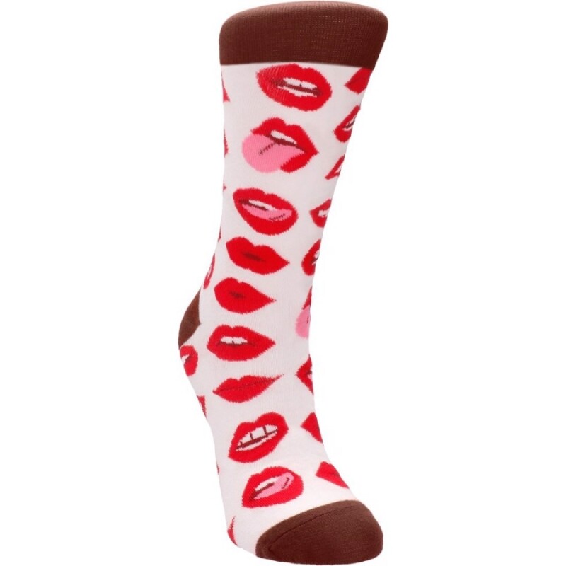 Шкарпетки Shots Sexy Socks Lip Love, біло-червоні, 36-41 - Зображення 4