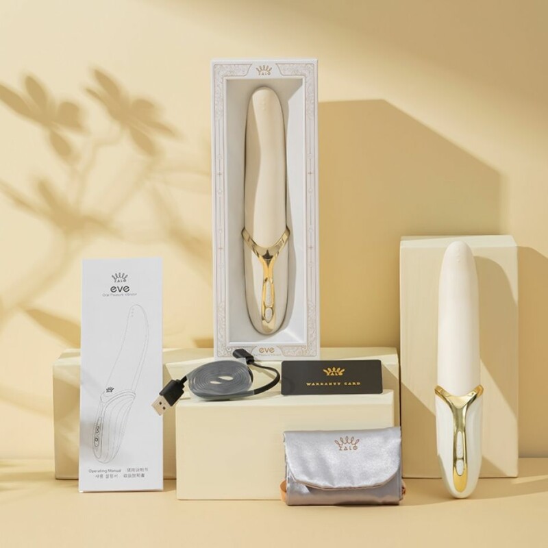 Вібратор з підігрівом ZALO Eve Ivory White з імітацією рухів язика, білий, 21.9 см - Зображення 5