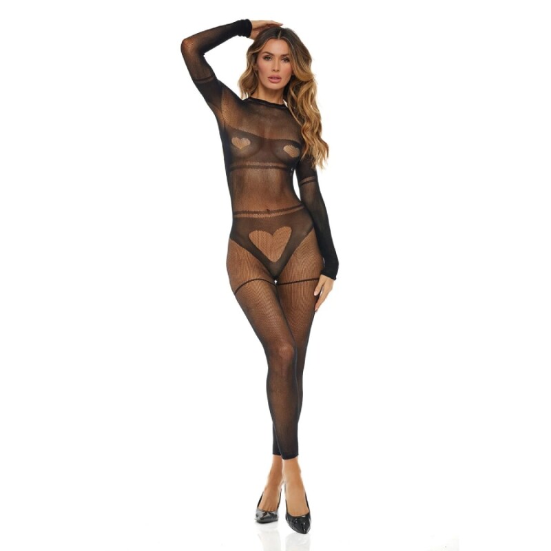 Бодістокінг в сіточку Rene Rofe Mad Love напівпрозорий, чорний, One Size