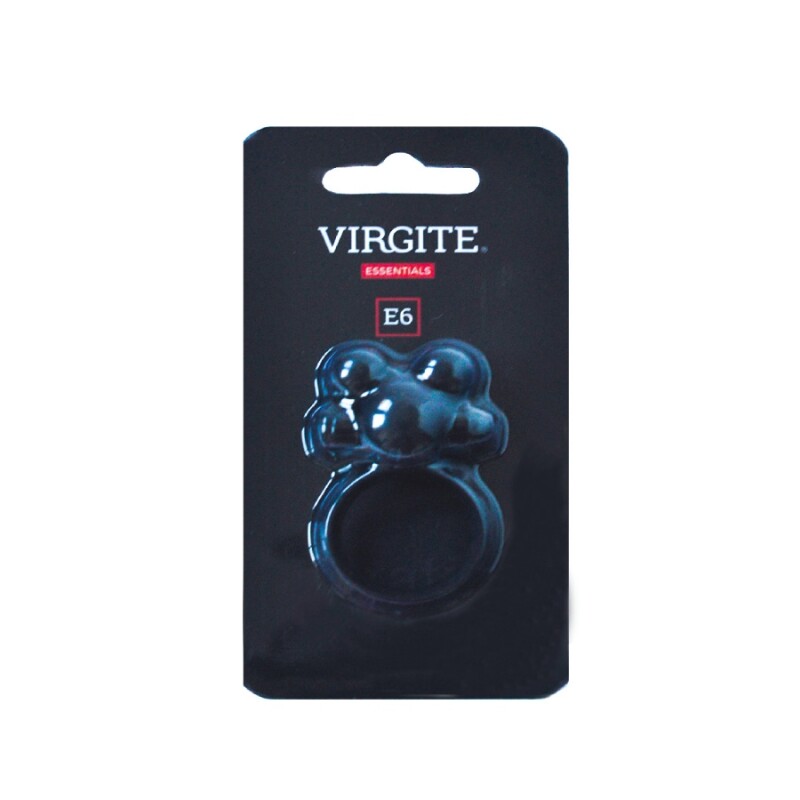 Ерекційне віброкільце Virgite E6 чорне, 7 х 4 см - Зображення 1