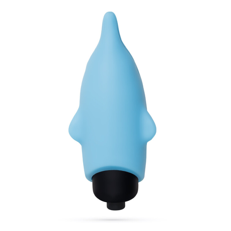 Міні-вібратор Crushios Dolphin з 10 швидкостями, блакитний, 7.5 х 2.6 см - Зображення 4
