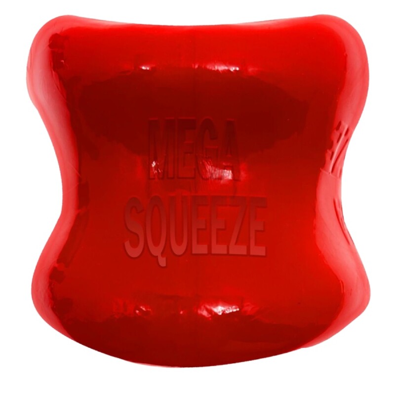 Насадка на мошонку Oxballs Mega-Squeeze червона, 6 х 5 см - Изображение 1