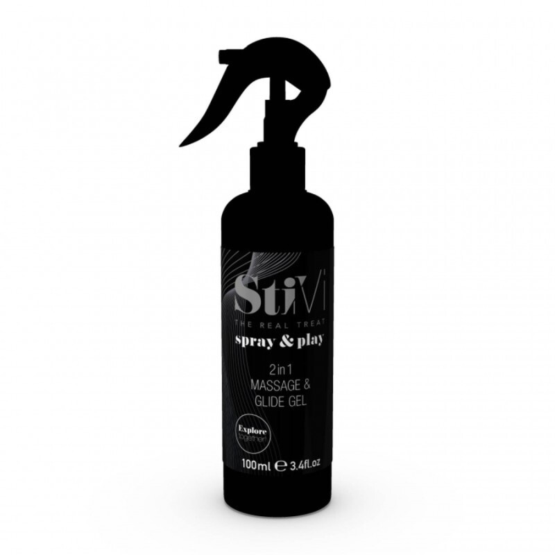 Лубрикант та масажний гель HOT StiVi Spray&Play 2в1, 100 мл - Зображення 1