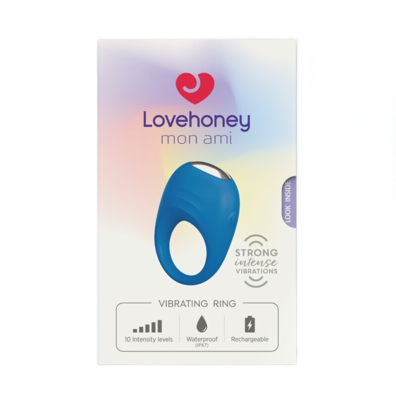Ерекційне віброкільце Lovehoney mon ami, блакитне - Зображення 1
