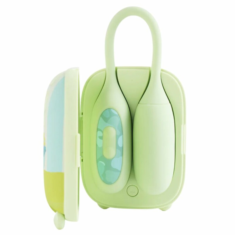 Віброяйце і вакуумний стимулятор для клітора 2в1 BeYourLover Magic Suitcase у зарядному кейсі, зелений - Зображення 3