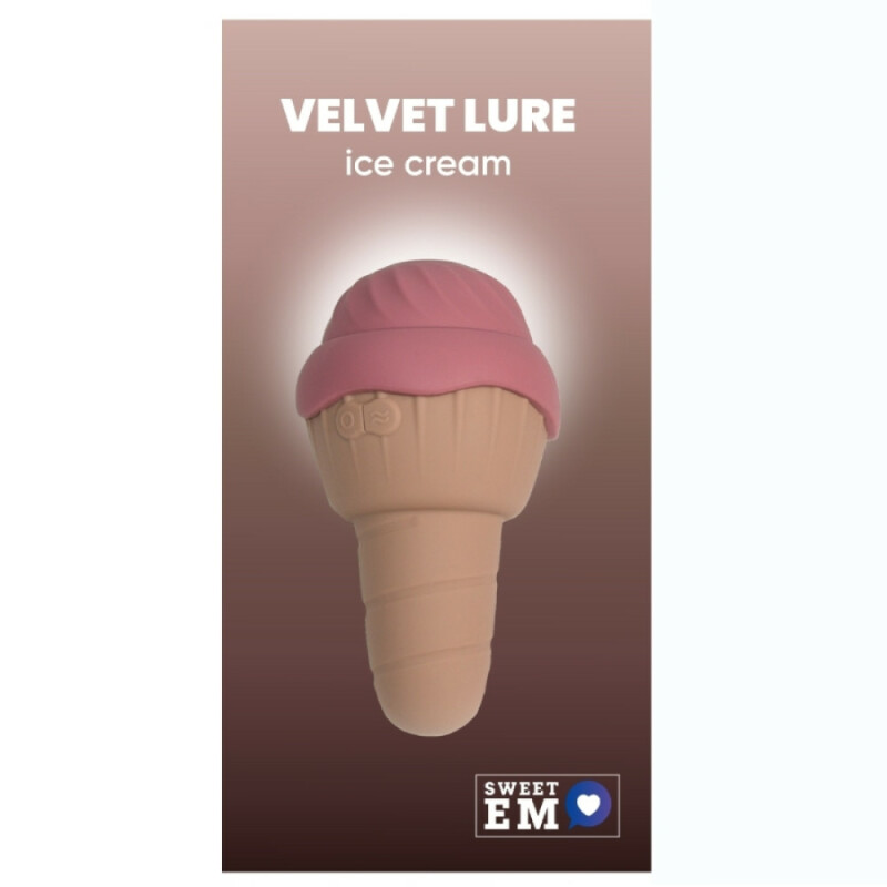 Вібратор для клітора у формі морозива Sweet Em Ice Cream з вакуумом та язичком, рожевий, 10.8 x 6.1 см