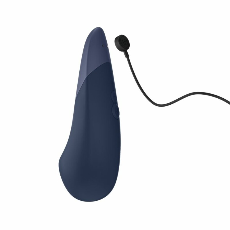 Вібратор безшумний Womanizer Vibe Dark Blue для клітора, синій, 14.5 см х 4.3 см - Изображение 4