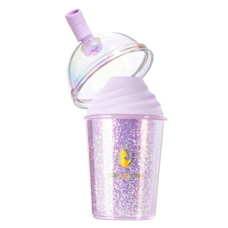 Вакуумний стимулятор у формі стаканчика з трубочкою BeYourLover Joy Cup сяючий бузковий, 9.1 см х 4.6 см - Зображення 1