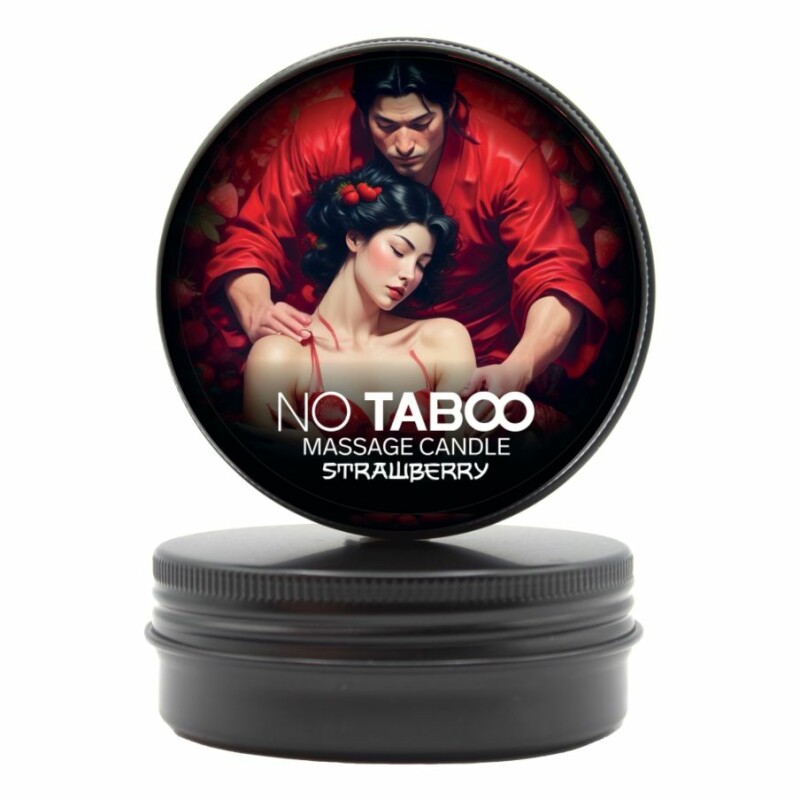 Масажна свічка NO TABOO, 30 мл, Strawberry з ароматом полуниці і шампанського