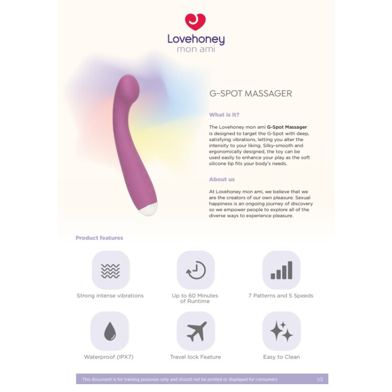Вiбратор Lovehoney mon ami для точки G, фіолетовий, 20 см - Изображение 6