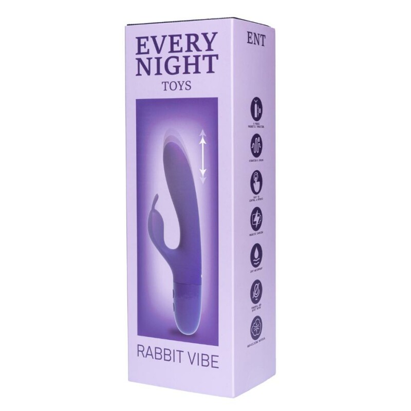Вібратор-кролик Every Night Toys для точки G фіолетовий, 21 х 3.4 см - Изображение 1