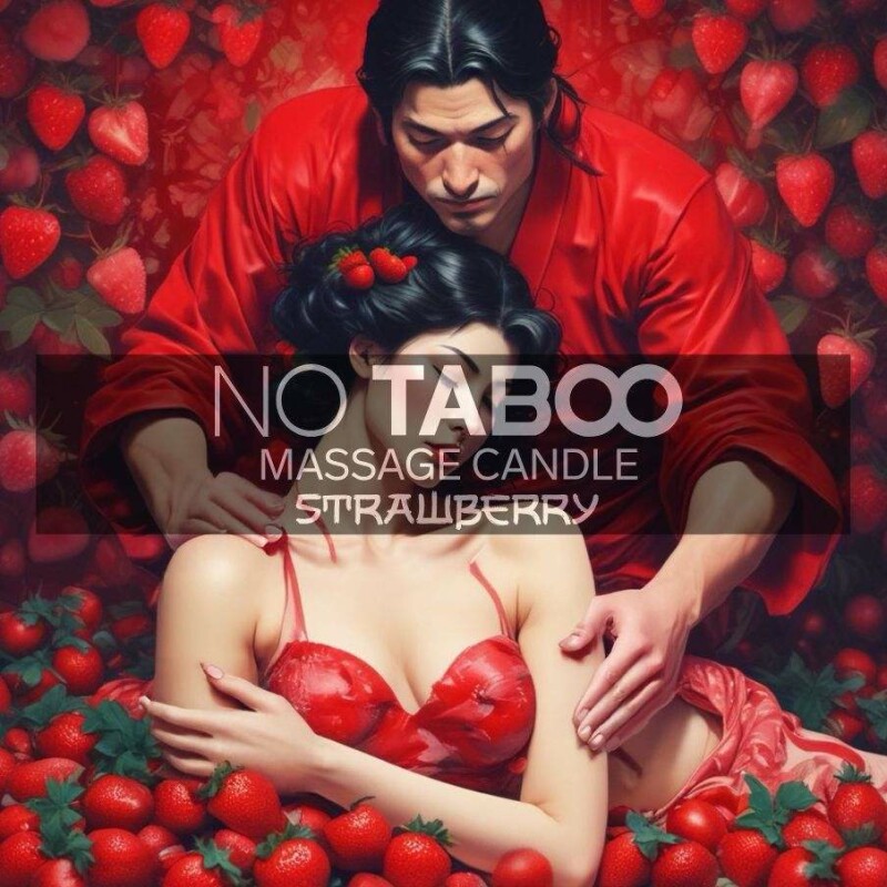 Масажна свічка NO TABOO, 30 мл, Strawberry з ароматом полуниці і шампанського - Зображення 1