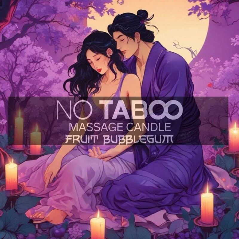 Масажна свічка NO TABOO, 30 мл, Fruit Bubblegum з ароматом фруктової жуйки - Зображення 1