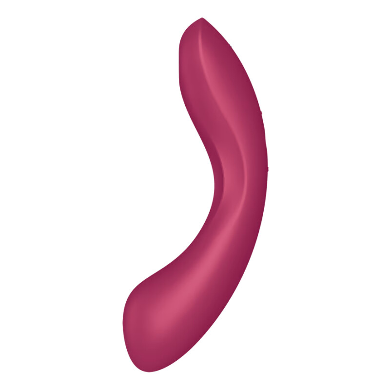 Вібратор з трьома видами стимуляції  Satisfyer Curvy Trinity 1, для точки G та клітора, бордовий, 17.5 х 7.2 см - Изображение 2