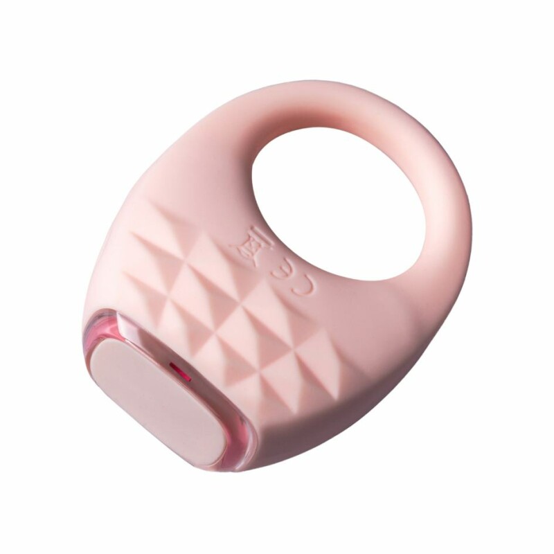 Ерекційне віброкільце Every Night Toys Luxury Diamond з підсвіткою, рожеве, 5.3 х 5.3 см
