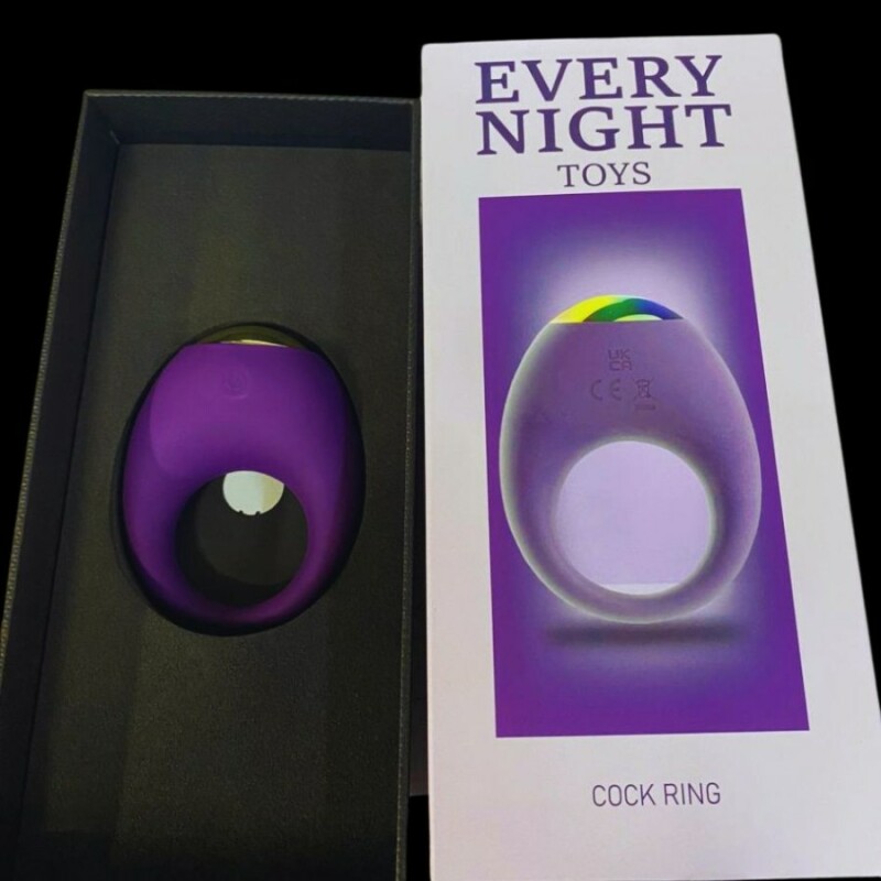 Ерекційне віброкільце Every Night Toys Halo, фіолетове, 7.6 х 3.2 см - Зображення 2