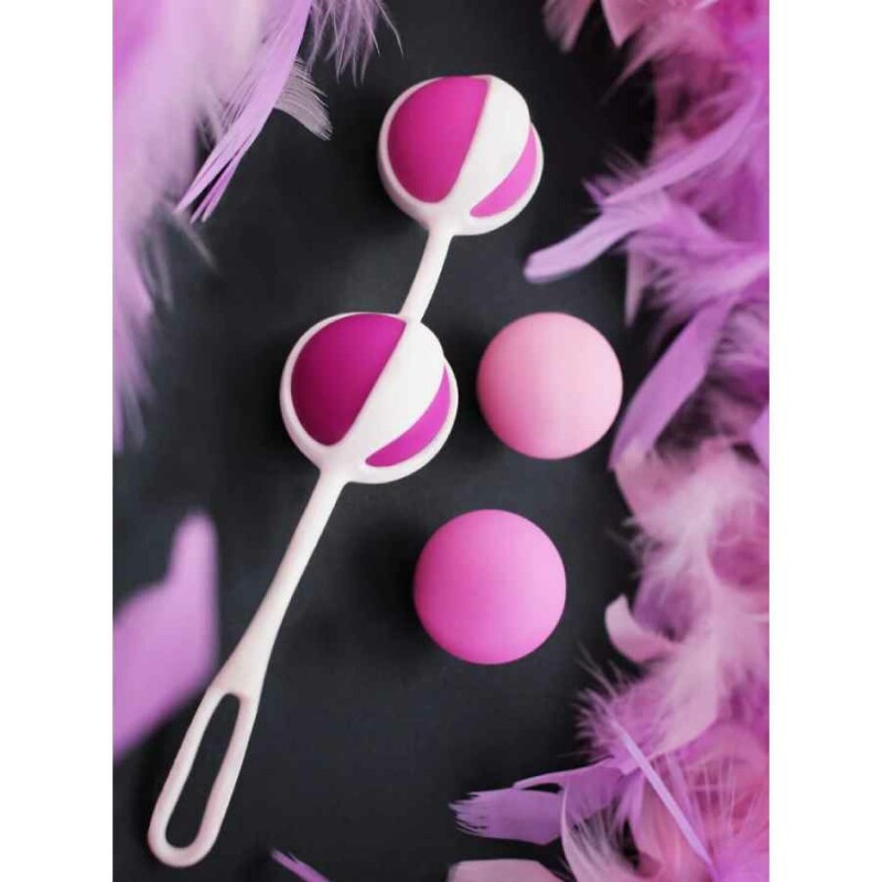 Кульки Gvibe Geisha Balls 2 для тренування інтимних м'язів, рожеві, 17 х 3 см - Зображення 3