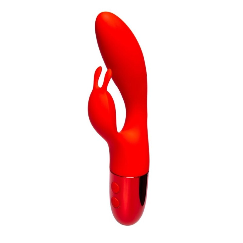 Вібратор-кролик з горизонтальними рухами Every Night Toys для точки G, червоний, 21 х 3.4 см - Изображение 3
