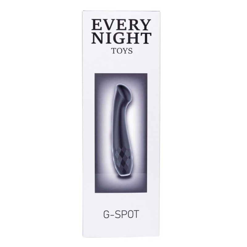 Вібратор вагінальний Every Night Toys для точки G, з рельєфним руків'ям, чорний, 17.5 х 3.5 см - Изображение 9