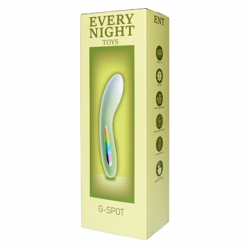 Вібратор з світлодіодом Every Night Toys для точки G, зелений, 16.6 х 3.5 см - Зображення 1
