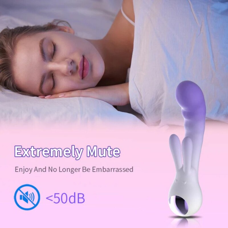 Вібратор-кролик зі світлодіодом Every Night Rabbit Vibe для точки G, фіолетовий, 19.3 х 4.8 см - Изображение 8