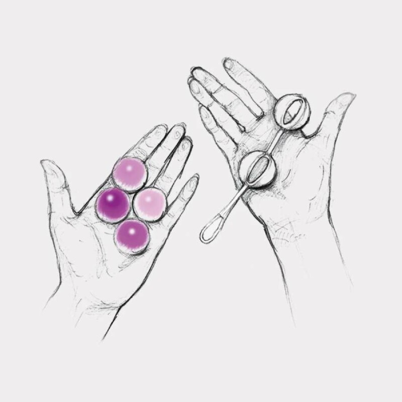 Кульки Gvibe Geisha Balls 2 для тренування інтимних м'язів, рожеві, 17 х 3 см - Зображення 8