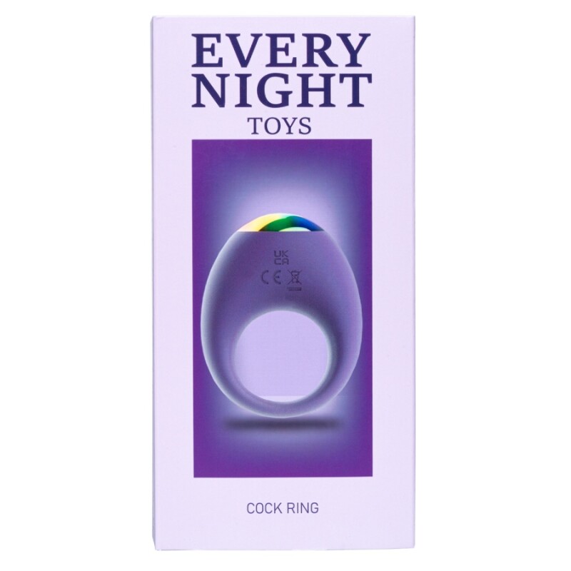Ерекційне віброкільце Every Night Toys Halo, фіолетове, 7.6 х 3.2 см